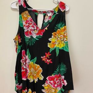 Old Navy Flower Sleeveless Blouse (XL)